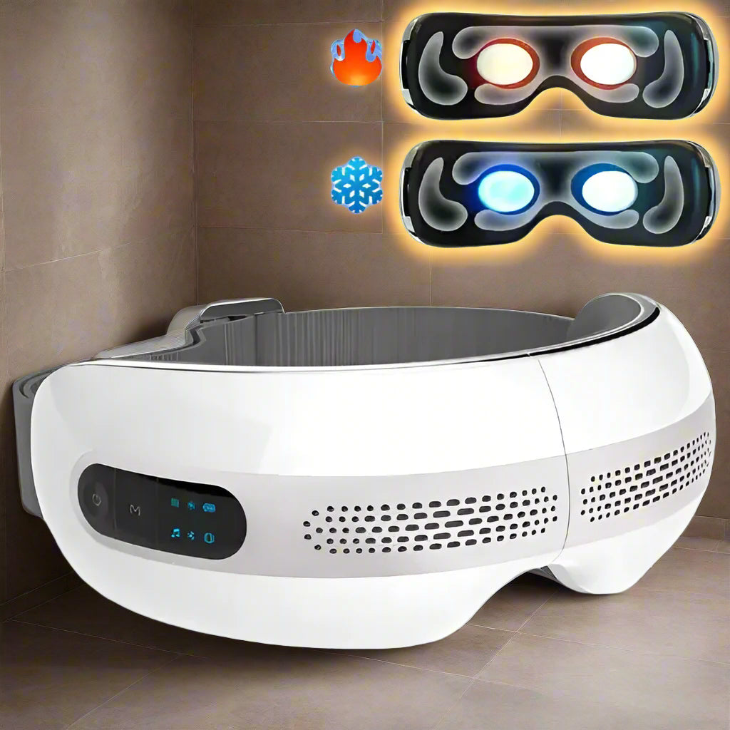 Massaggiatore Intelligente per la Terapia Oculare: Caldo, Freddo, Pressione d'Aria e Musica Bluetooth - Allevia l'affaticamento degli occhi e l'emicrania