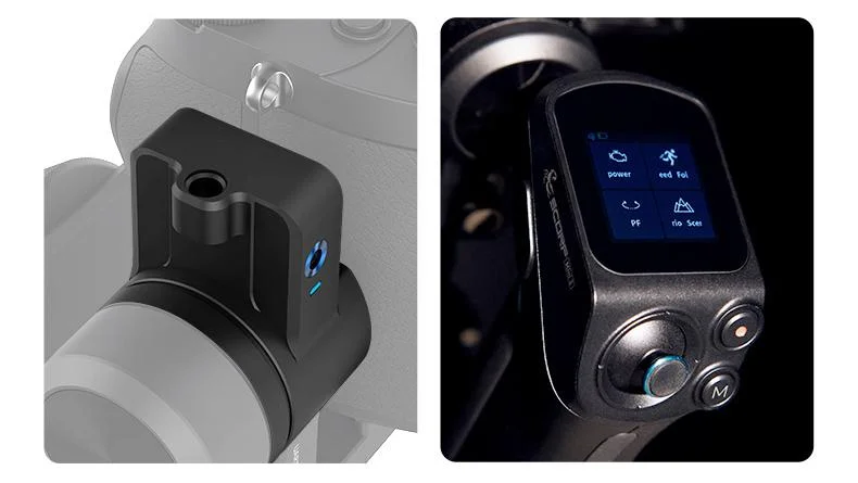FeiyuTech SCORP Mini 2 Gimbal Kit, 3-Axis Stabilizer for Mirrorless Cameras, Smartphones, Action Cams, with AI Tracking, Magnetic Fill Light, 1.2kg Max Load