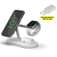 Caricabatterie wireless - Dock di ricarica rapida magnetico 3 in 1, compatibile con Qi da 15 W per iPhone, Android, Watch e auricolari