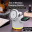 Dock di ricarica wireless: supporto di ricarica rapida 4 in 1 con luce notturna, MagSafe per iPhone 17/16/15/14 Pro Max, Apple Watch e AirPods Pro 2–8