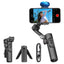 Stabilizzatore cardanico per smartphone – AOCHUAN Supporto portatile a 3 assi con luce di riempimento, tracciamento del viso e modalità vlogging per iPhone e Android (Smart XE)