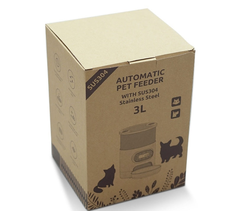 Smart Pet Feeder – Distributore automatico di cibo per cani e gatti con controllo tramite app, registrazione vocale, funzione di temporizzazione e ciotola in acciaio inossidabile