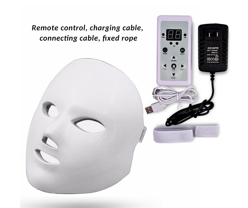 Maschera viso LED multifunzione, 7 colori - Ringiovanimento, Tonificazione, Riparazione