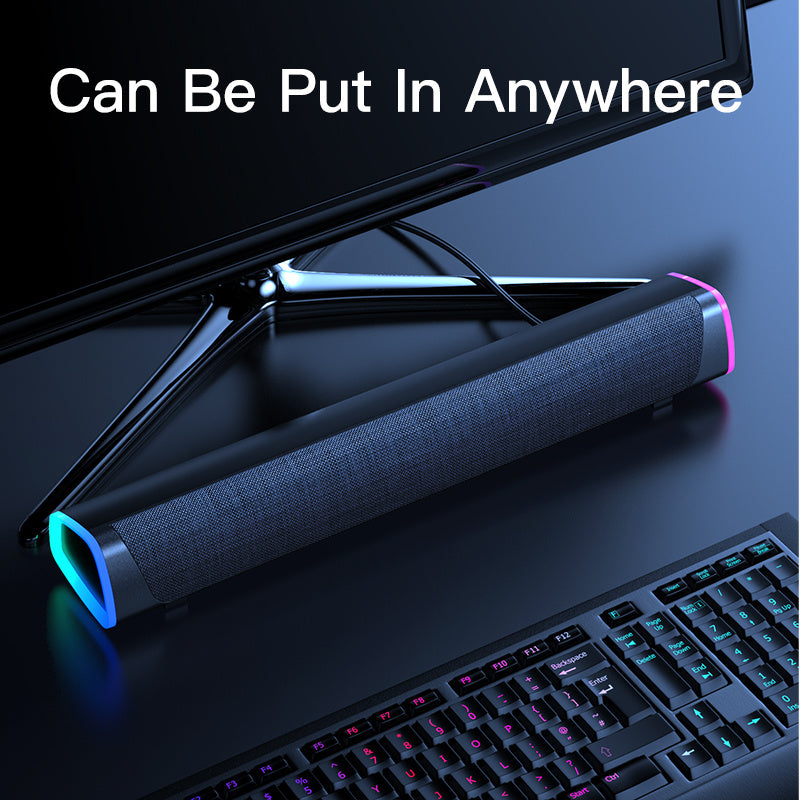 Speaker Bar - Subwoofer con suono stereo 4D, altoparlante Bluetooth e cablato, compatibile con Apple MacBook, laptop e PC | Ideale per amanti della musica e giocatori