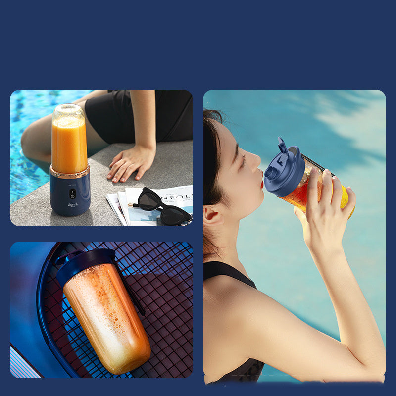 Frullatore portatile Pro - Mini spremiagrumi a 6 lame, frullatore ricaricabile tramite USB, frullatore per frutta e tritaghiaccio