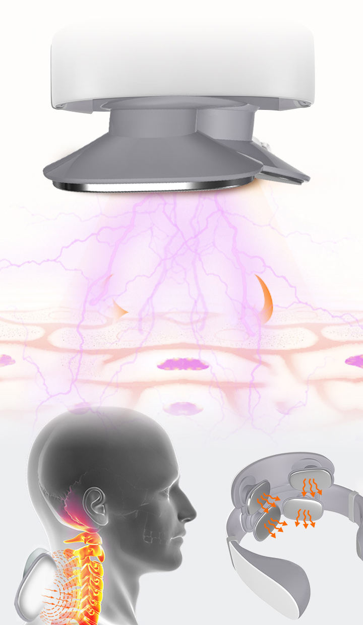 Massaggiatore Cervicale a Impulsi Elettrici con Termoterapia - Sollievo dal dolore cervicale e dalla tensione muscolare