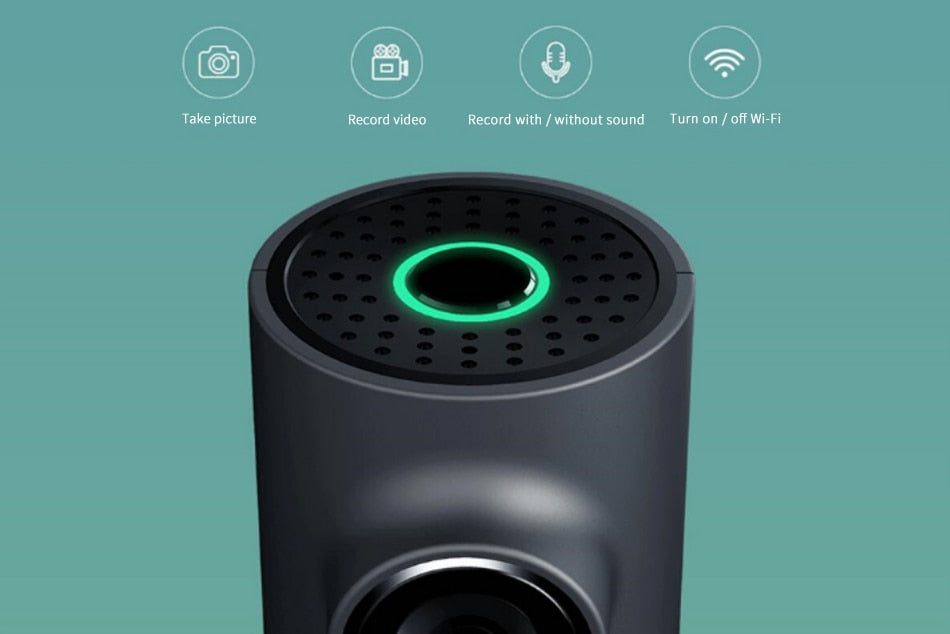 Smart Dash Camera WiFi DVR 1080P FHD, 130° Wide Angle