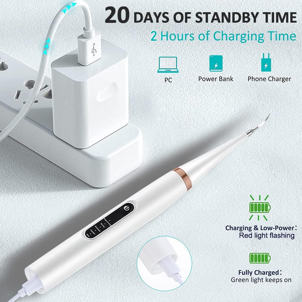 Kit Igiene Orale Sonico 2 in 1, Ablatore e Spazzolino Elettrico per Pulizia Profonda - Rimozione di Tartaro, Placca e Macchie