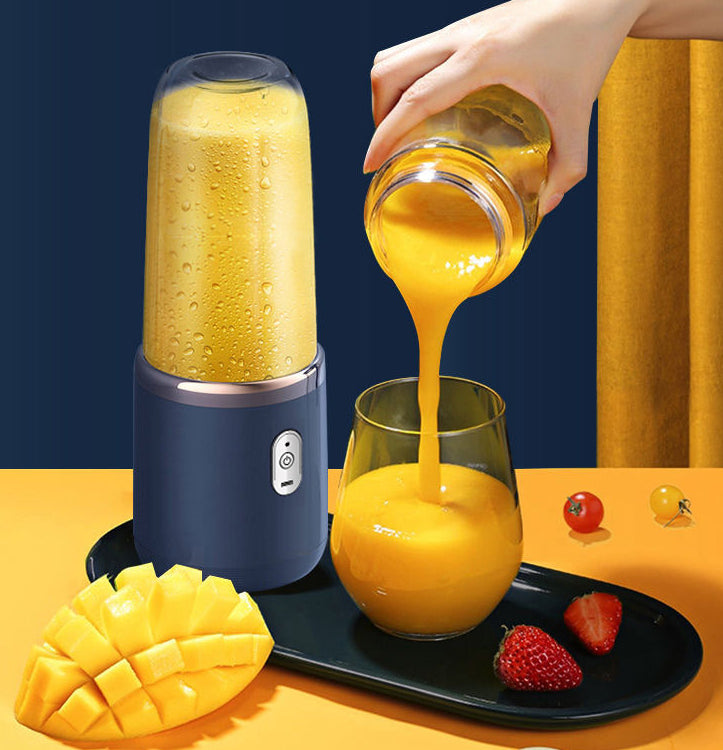 Frullatore portatile Pro - Mini spremiagrumi a 6 lame, frullatore ricaricabile tramite USB, frullatore per frutta e tritaghiaccio