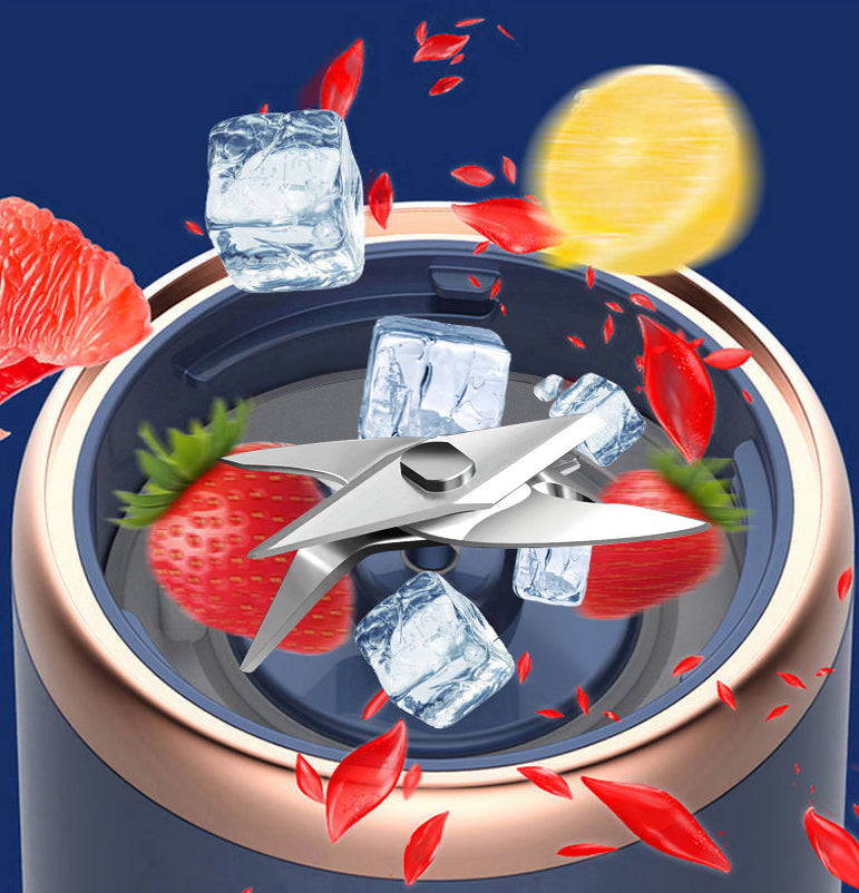 Frullatore portatile Pro - Mini spremiagrumi a 6 lame, frullatore ricaricabile tramite USB, frullatore per frutta e tritaghiaccio