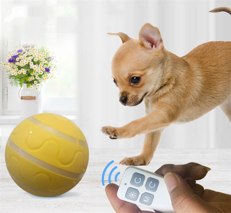 Palla interattiva per animali domestici – Giocattolo intelligente ricaricabile tramite USB con autorotazione per gatti e cani, movimento automatico e rilevamento del movimento