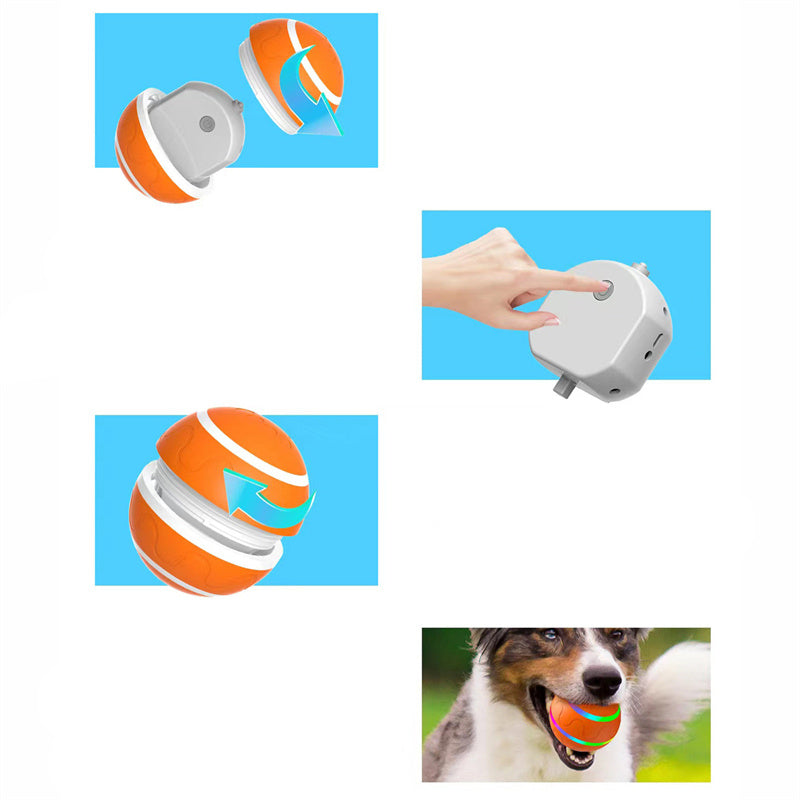 Palla interattiva per animali domestici – Giocattolo intelligente ricaricabile tramite USB con autorotazione per gatti e cani, movimento automatico e rilevamento del movimento