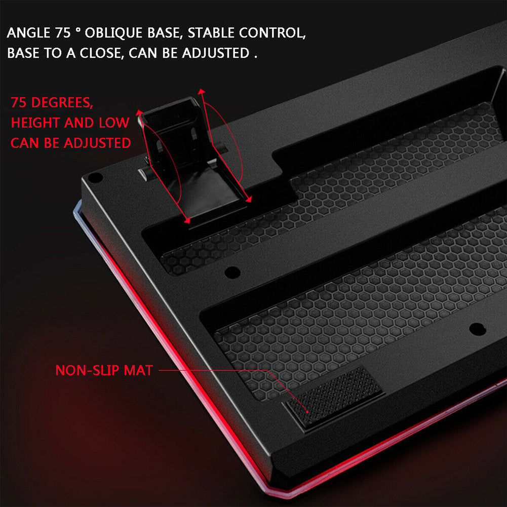 Set combinato da gioco: tastiera, mouse e cuffie luminose cablate USB per PC desktop
