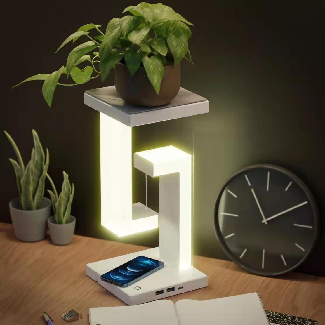 Lampada galleggiante – Lampada a sospensione con ricarica wireless per camera da letto e arredamento per la casa