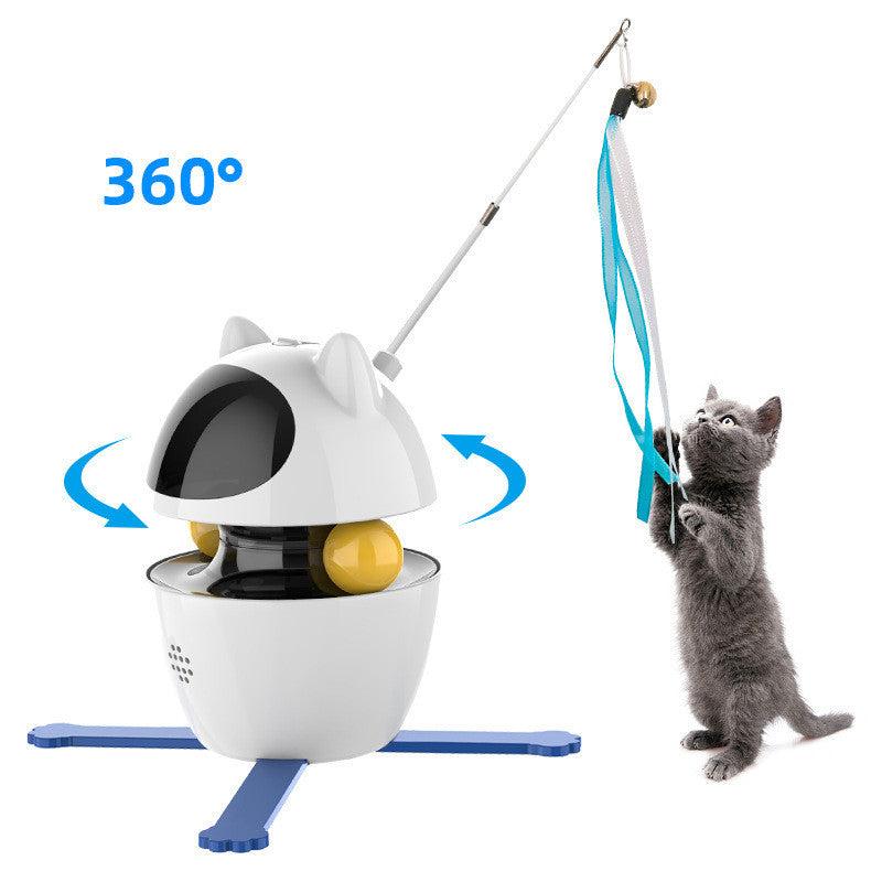 Interactive Spill Ball – Set di giocattoli con distributore automatico di bastoncini e dolcetti per gatti