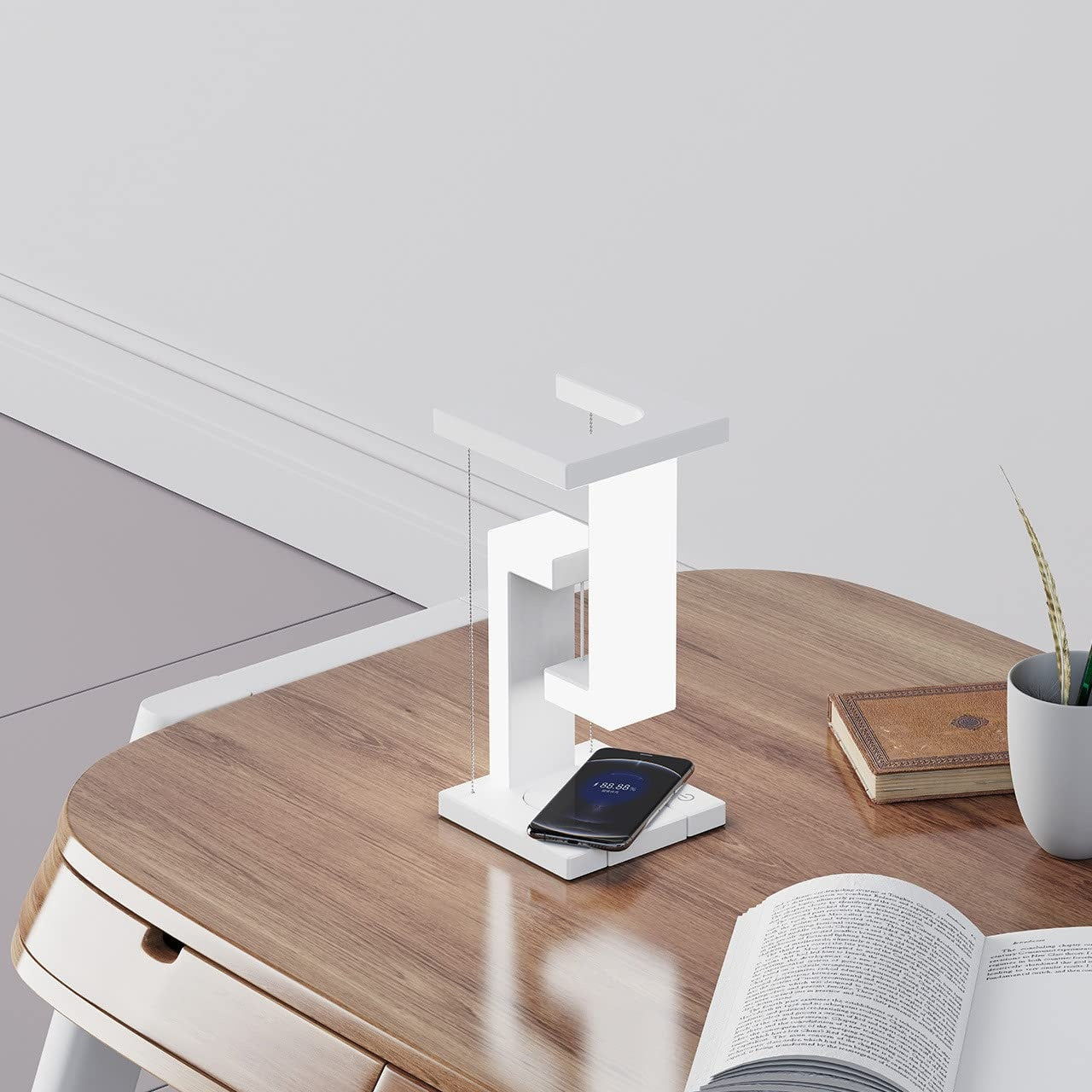 Lampada galleggiante – Lampada a sospensione con ricarica wireless per camera da letto e arredamento per la casa