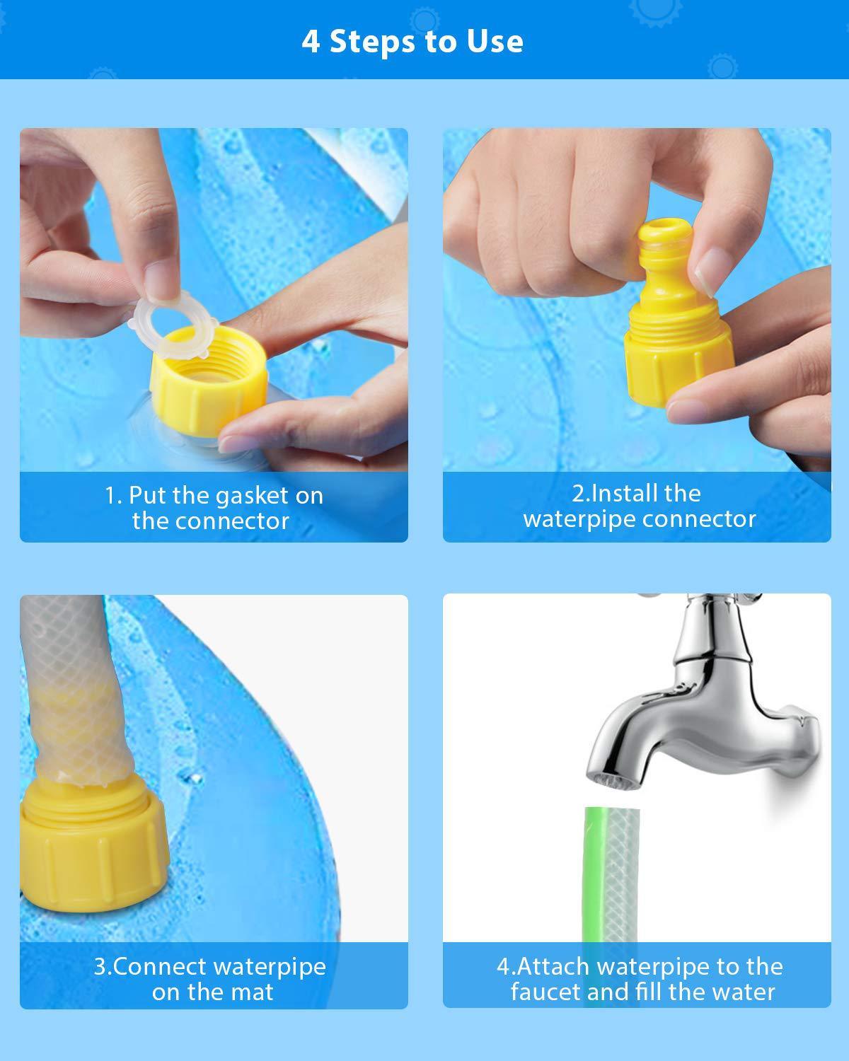Tappetino da gioco Splash – Tappetino da gioco resistente per bambini con spruzzi d'acqua per il divertimento all'aperto