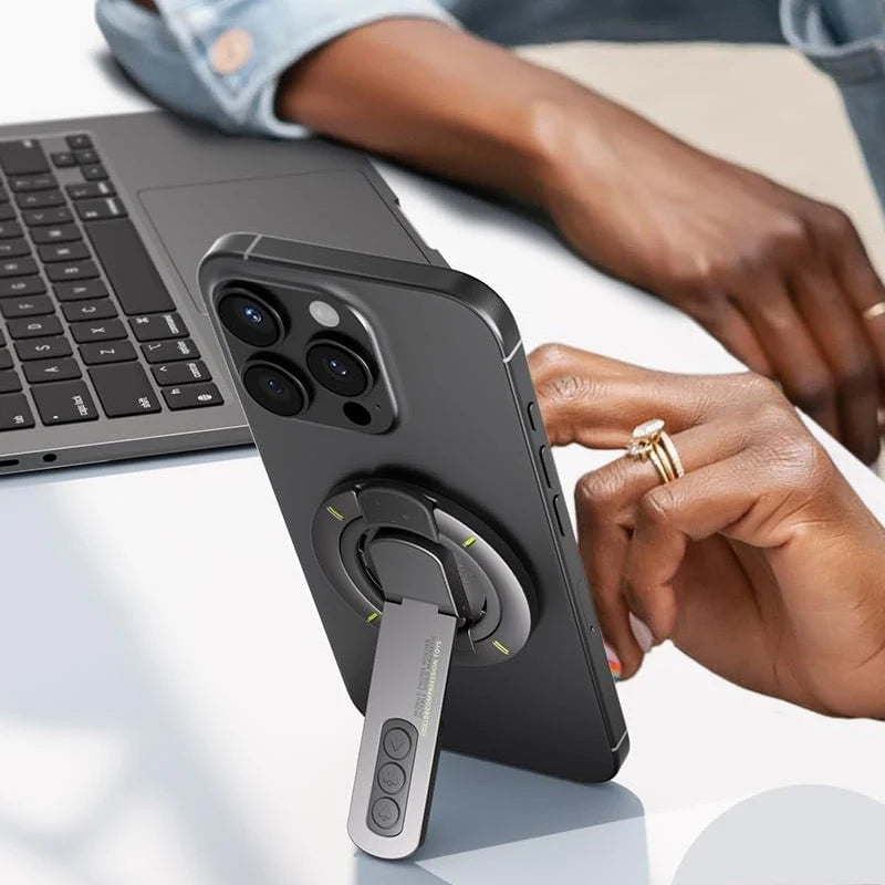 Supporto MagSafe Grip – Supporto ad anello magnetico 3 in 1 e supporto bifacciale per telefono per iPhone 17/16/15/14/13/12 e Android con custodie MagSafe