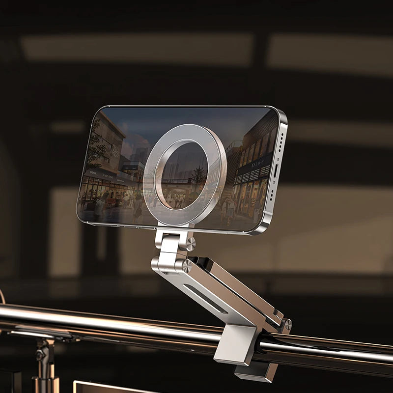 Trepiede Magnetico Pieghevole con Rotazione a 360°, Supporto Tascabile Compatibile con iPhone e Smartphone MagSafe