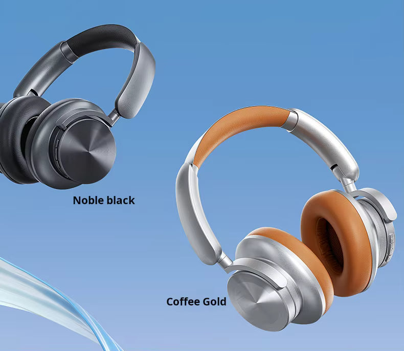 TOURACE H60 Headphones Active Noise Cancelling Wireless Earphones with LED, Metallic Finish, Sweatproof Sports Design and Long Battery Life