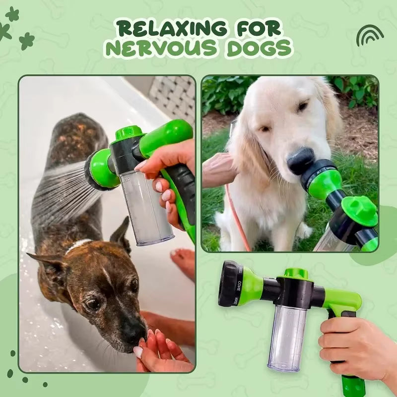 Pet Shower Nozzle 3 Mode Adjustable Multi-Use Dog Shower Gun with Hose, Foam Soap Sprayer for Pet Bath, Car Wash and Cleaning Tools