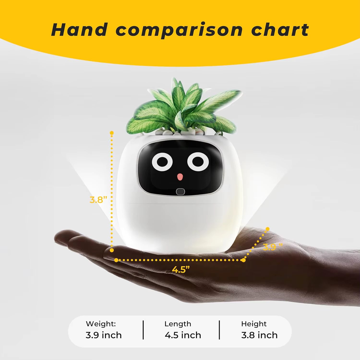 AI Smart Planter - Dispositivo di giardinaggio con interazione gestuale e monitoraggio dell'acqua in tempo reale, vasi intelligenti per la casa intelligente