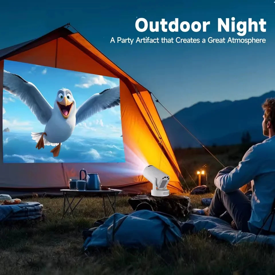 Dazzler HY300 Ultra mini proiettore 4K Ultra HD portatile per home theater con WiFi e Bluetooth intelligenti, ideale per uso interno ed esterno