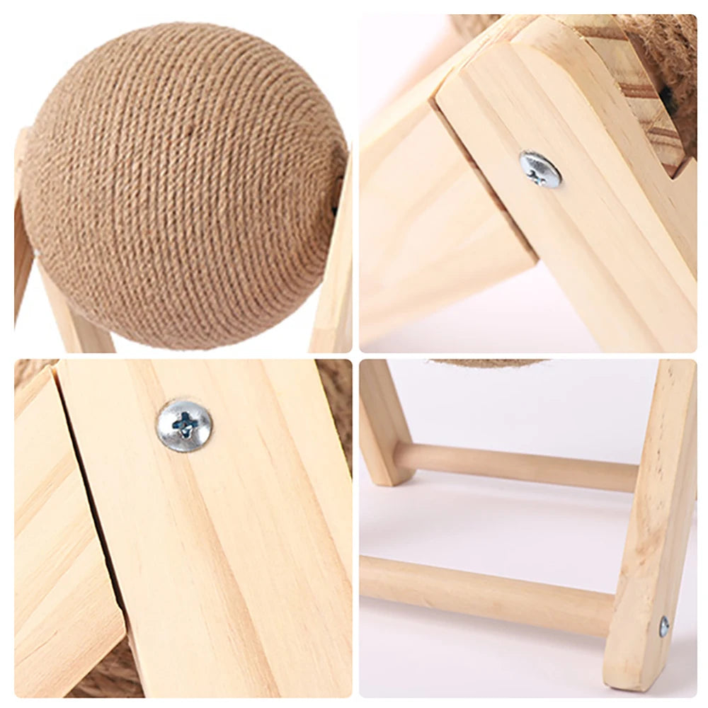 Cat Scratching Ball Sisal Rope Toy Board for Kittens, Grinding Paws, Wear-Resistant Cat Scratcher, Pet Furniture Supplies