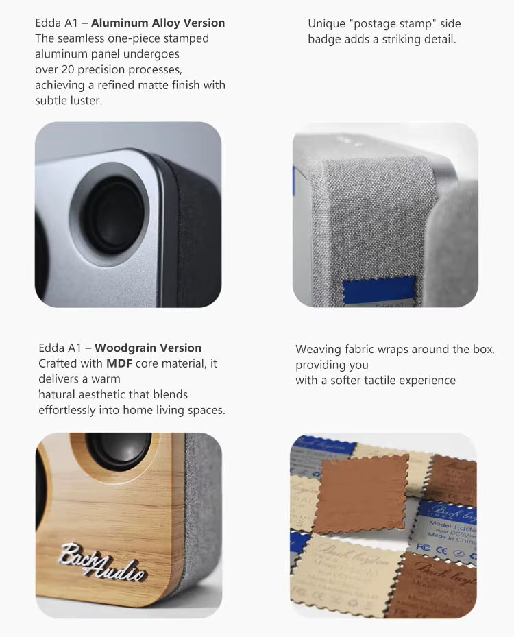Home Office Speaker 30W Golden Sound Wooden Bookshelf BT5.4 Portable Audio System