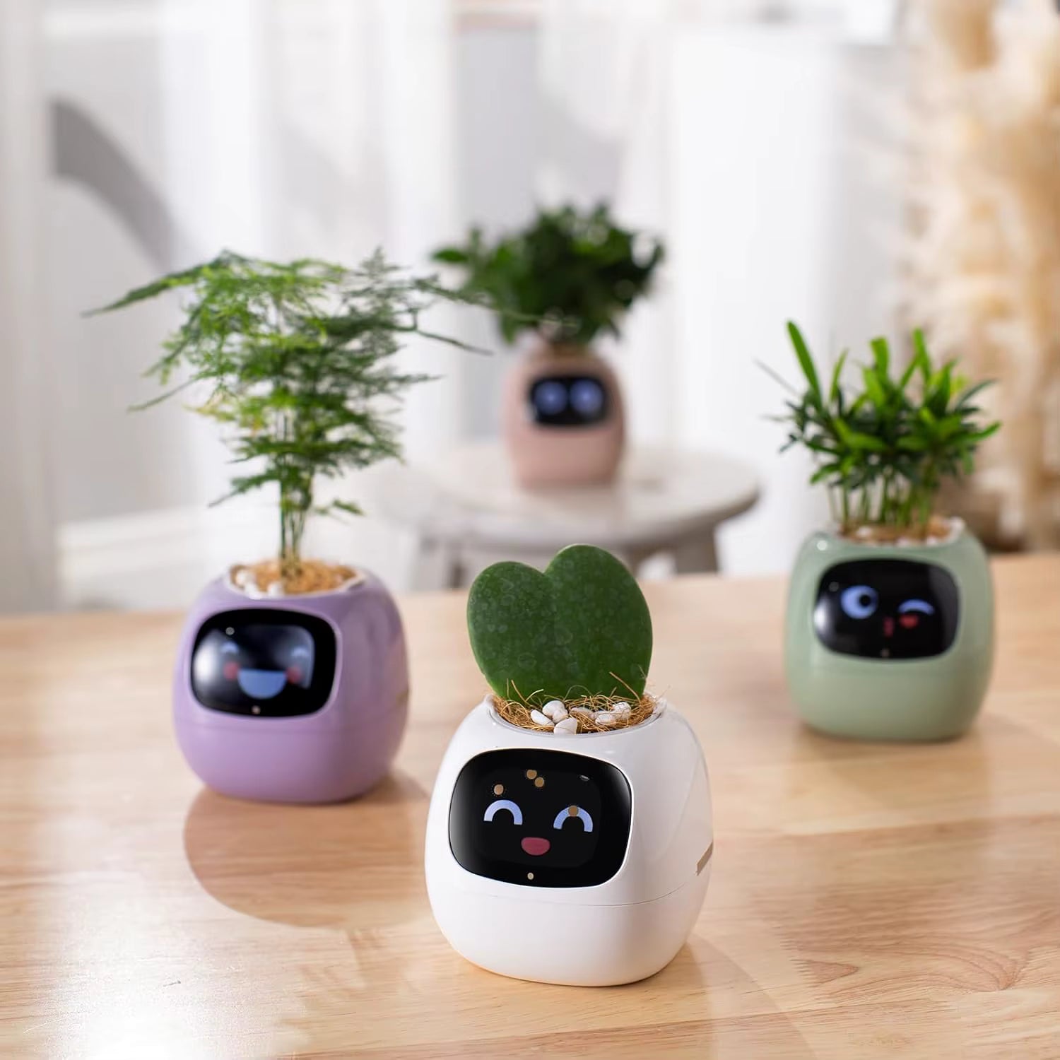 AI Smart Planter - Dispositivo di giardinaggio con interazione gestuale e monitoraggio dell'acqua in tempo reale, vasi intelligenti per la casa intelligente