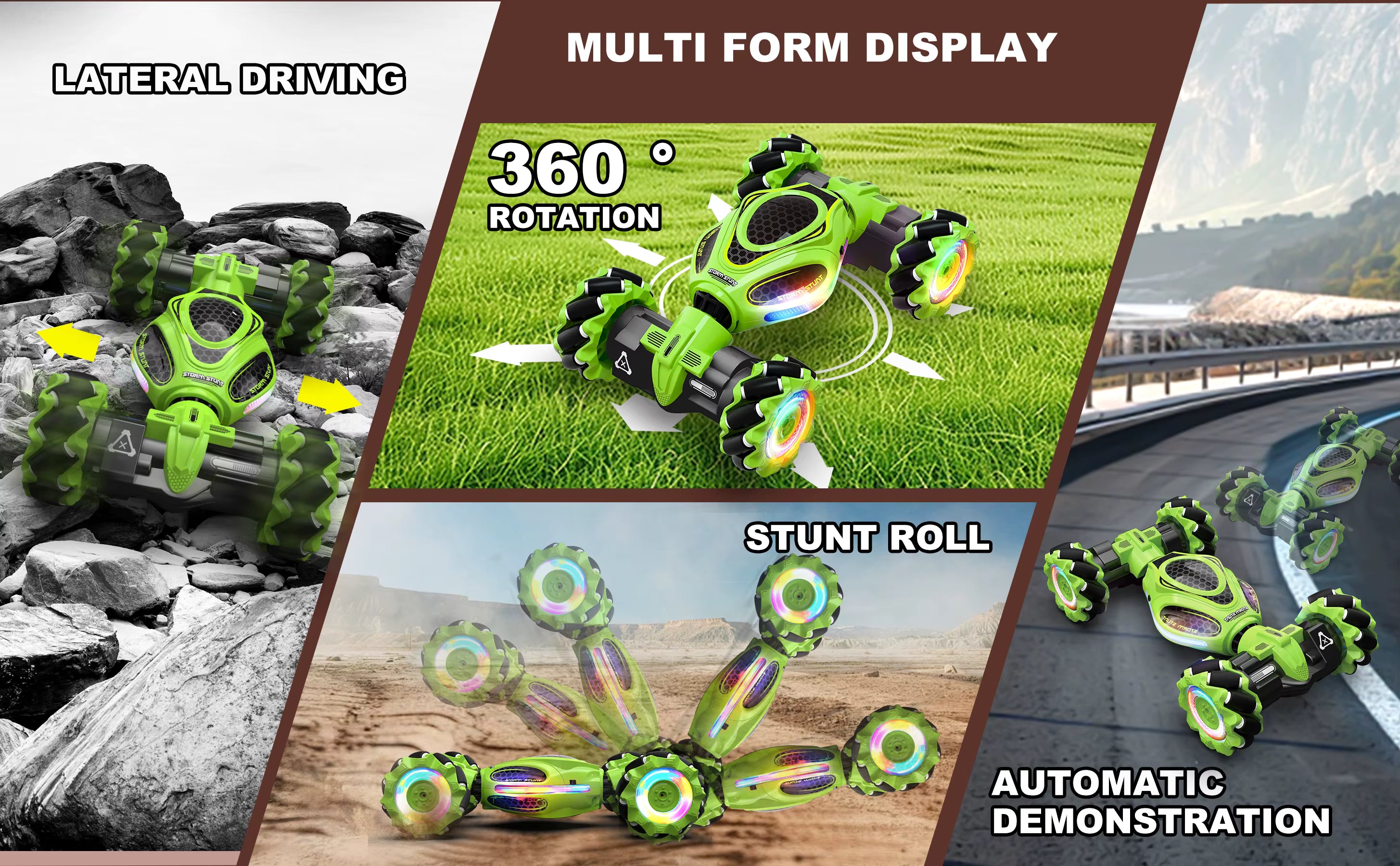 HOSHI Stunt Car – 1611 PRO 2.4GHz Scala 1:18 4WD Twist Drift RC Car con orologio e telecomando, giocattoli per bambini