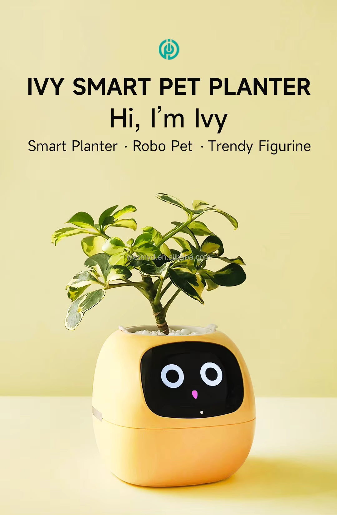 AI Smart Planter - Dispositivo di giardinaggio con interazione gestuale e monitoraggio dell'acqua in tempo reale, vasi intelligenti per la casa intelligente