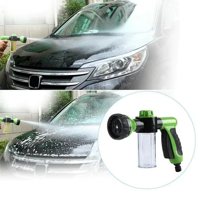 Pet Shower Nozzle 3 Mode Adjustable Multi-Use Dog Shower Gun with Hose, Foam Soap Sprayer for Pet Bath, Car Wash and Cleaning Tools