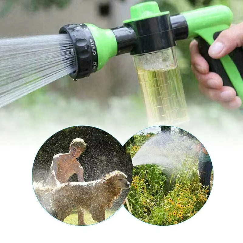 Pet Shower Nozzle 3 Mode Adjustable Multi-Use Dog Shower Gun with Hose, Foam Soap Sprayer for Pet Bath, Car Wash and Cleaning Tools