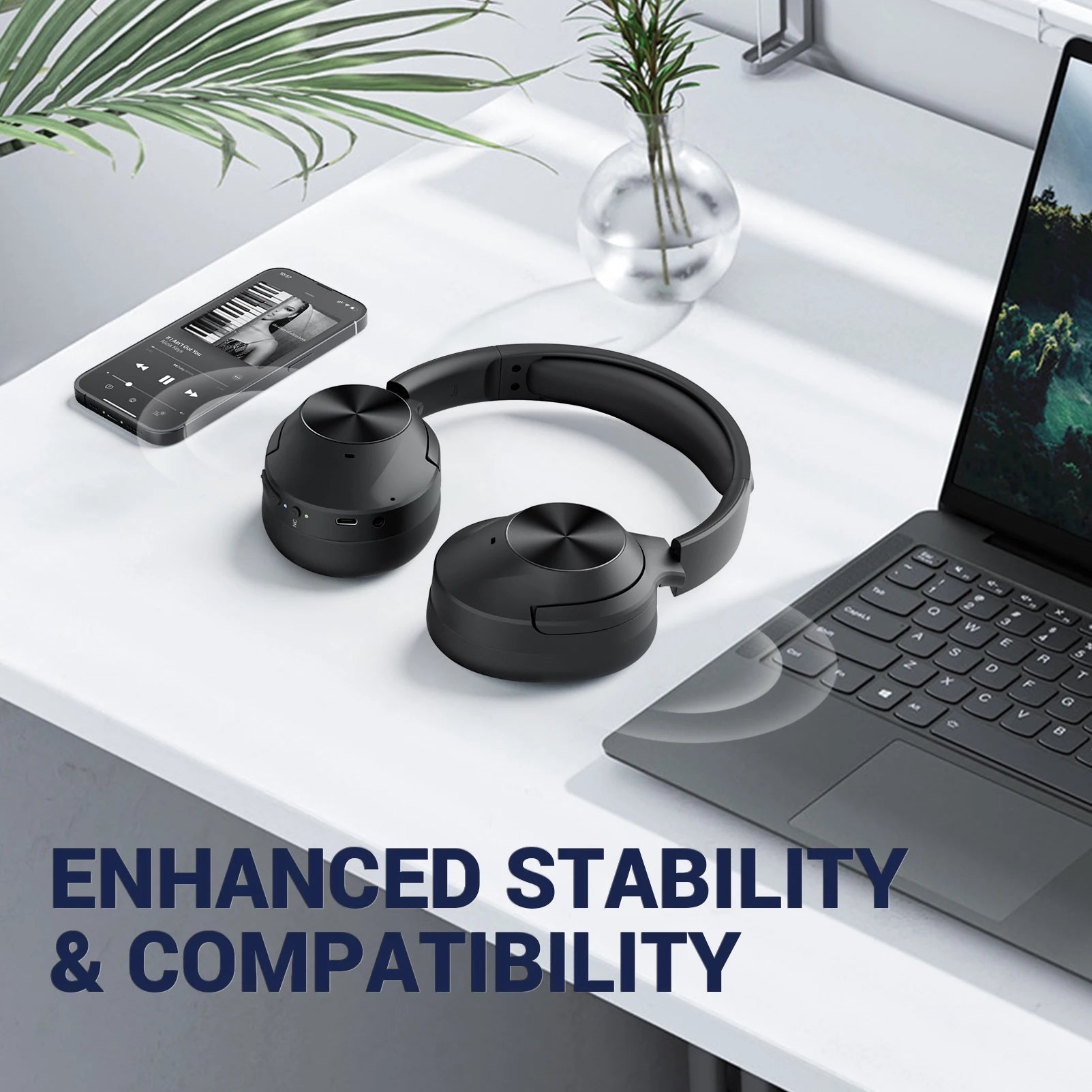 Cuffie COWIN E11 Wireless e Cablate con Controllo Attivo del Rumore, Connettività Bluetooth 5.2 e Audio Hi-Fi per un’Esperienza di Ascolto Immersiva