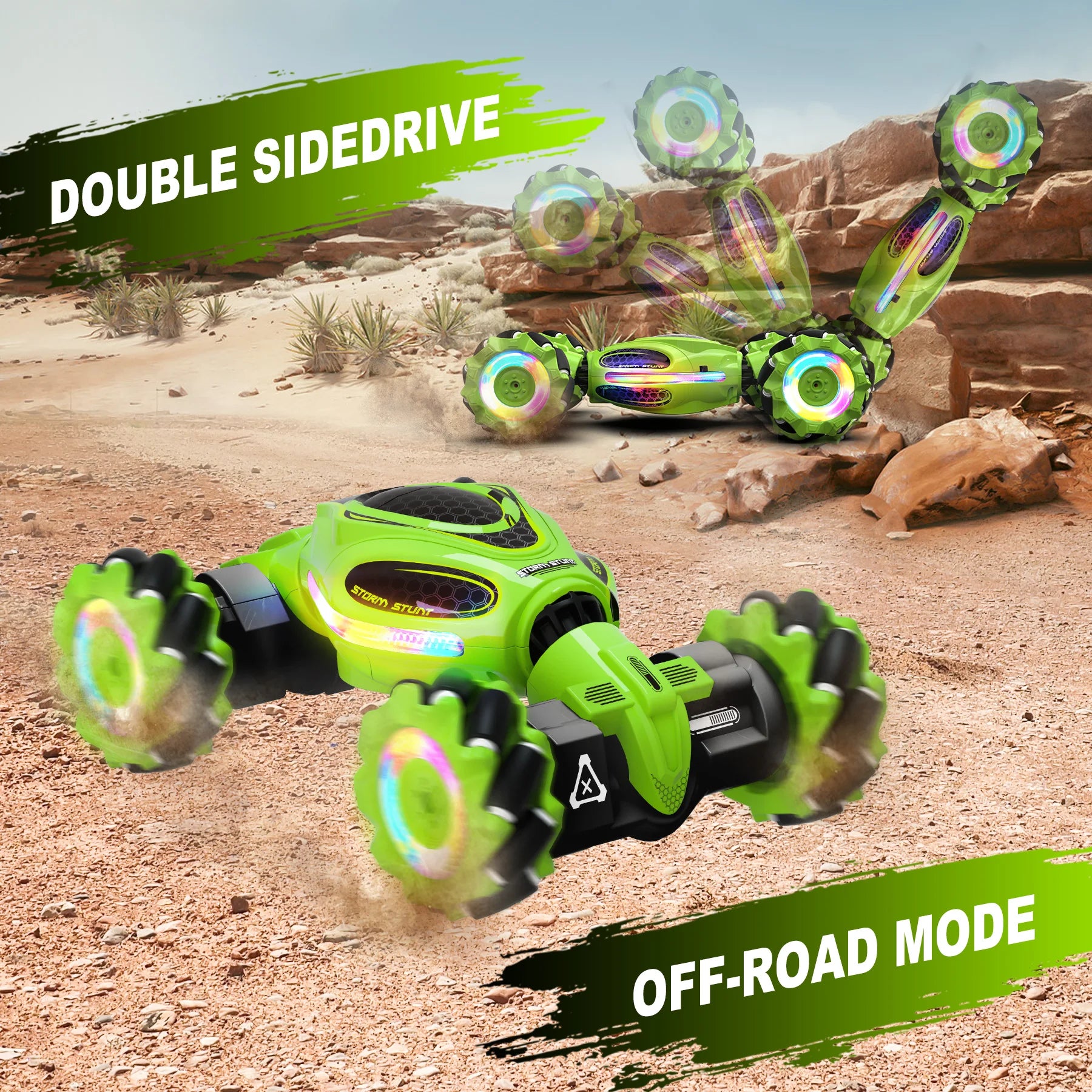 HOSHI Stunt Car – 1611 PRO 2.4GHz Scala 1:18 4WD Twist Drift RC Car con orologio e telecomando, giocattoli per bambini