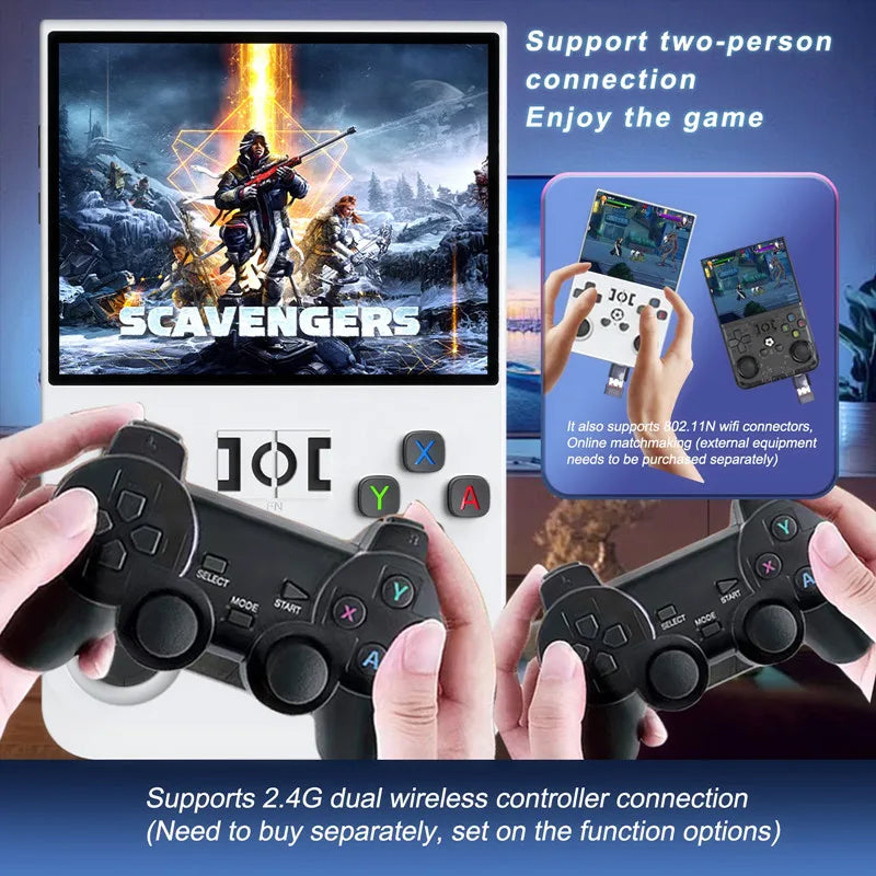 R36 Pro Retro Game Console Portatile  640×480 con Memoria da 64GB o 128GB, Uscita TV e Supporto per Giochi Arcade Classici