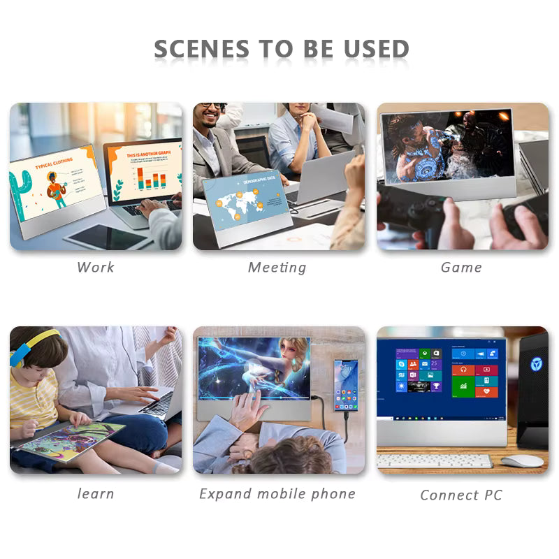 Monitor sottile SIBOLAN – Display portatile da 15,6 pollici 1080P, cornice ultrasottile, design unibody ultrasottile, touch on-cell, mini HD, supporto ODM
