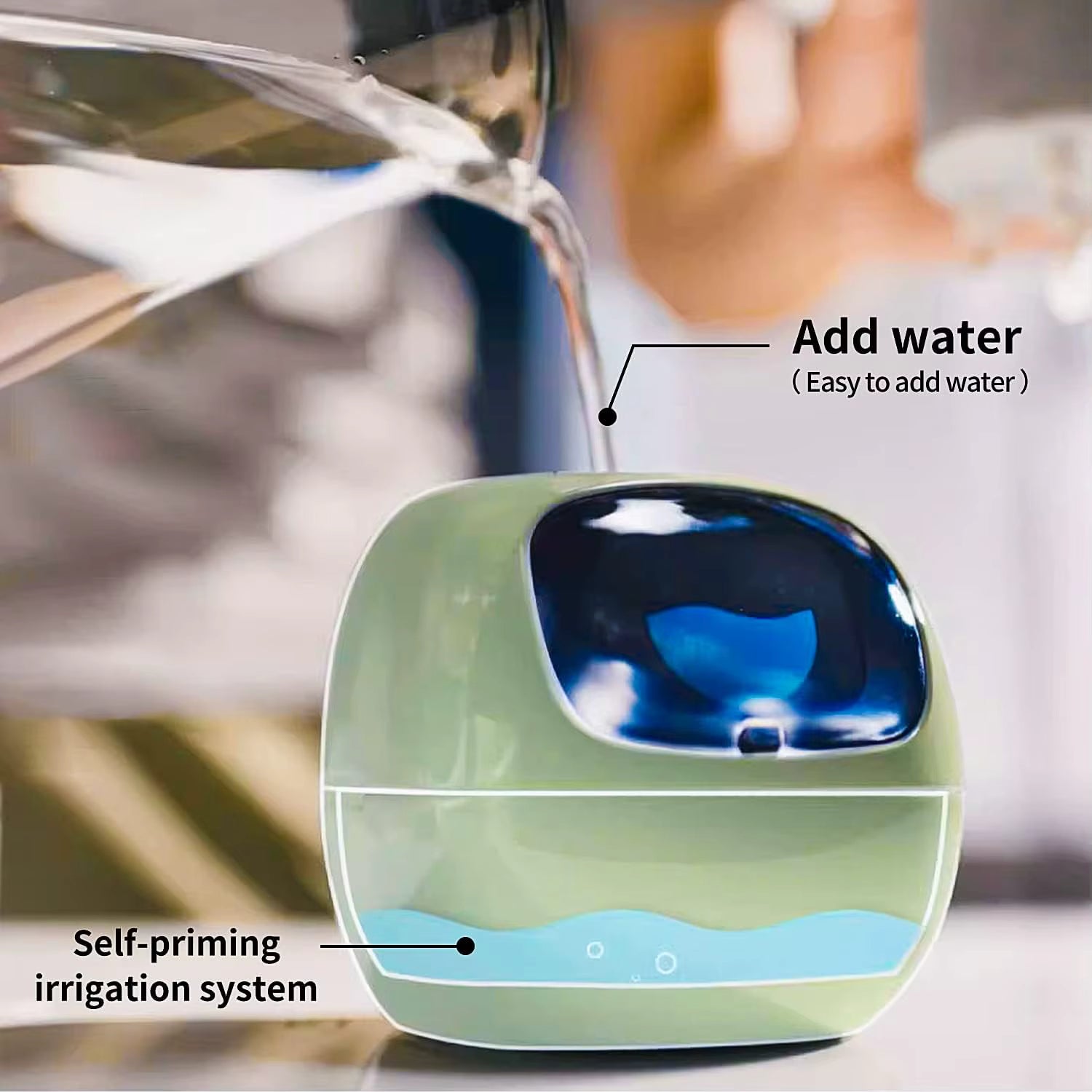 AI Smart Planter - Dispositivo di giardinaggio con interazione gestuale e monitoraggio dell'acqua in tempo reale, vasi intelligenti per la casa intelligente