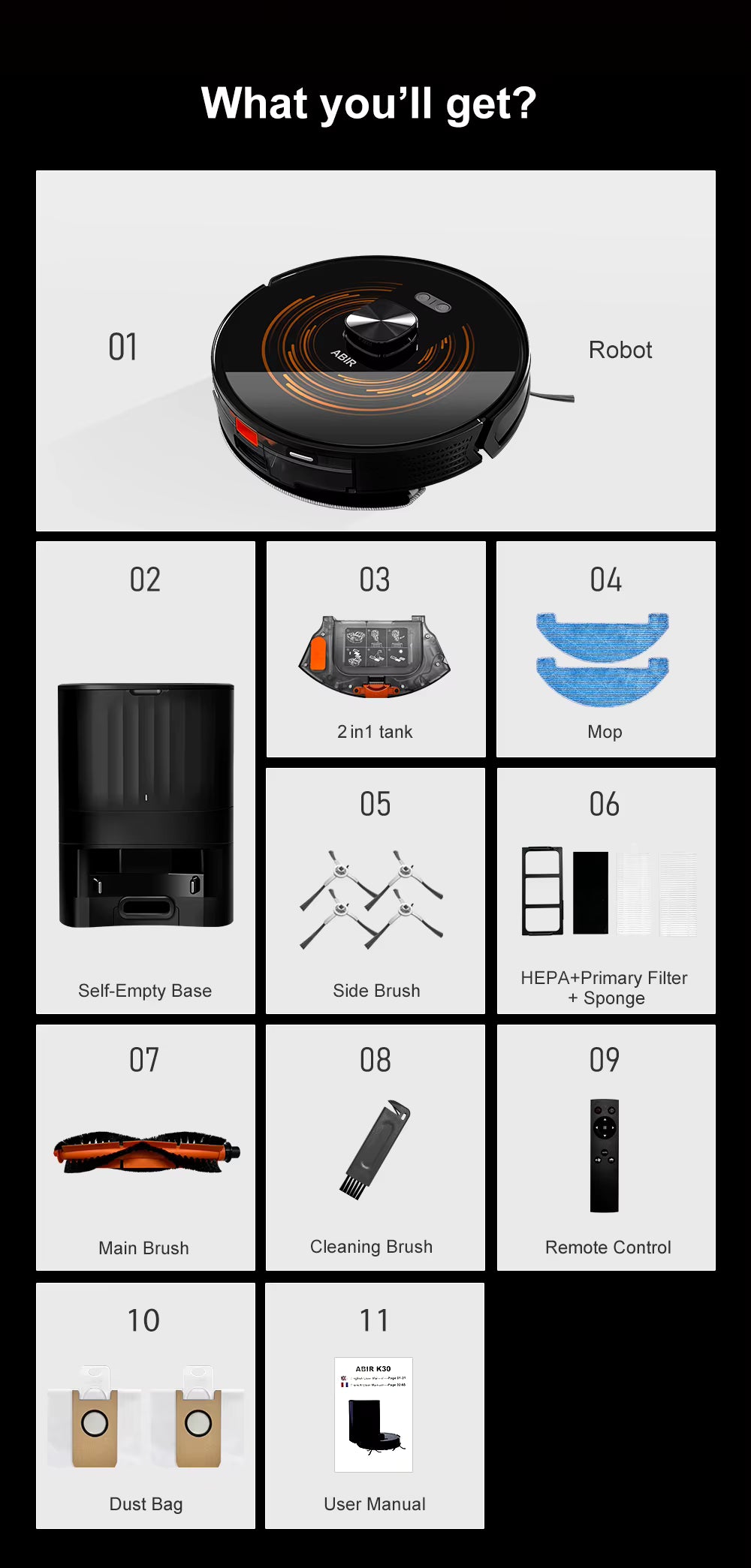 Smart Life Tuya – Robot aspirapolvere con app intelligente e telecomando