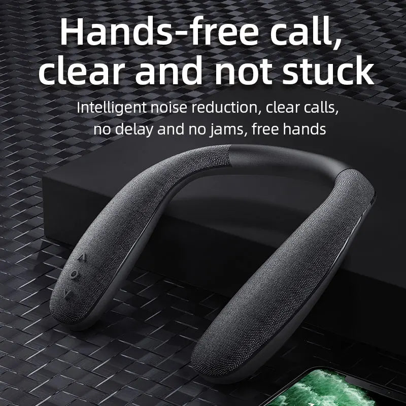 Wearable Stereo Sound AptX High Fidelity 3D Audio with Low Latency, Built-in Mic, IPX5 Waterproof for Home and Outdoor