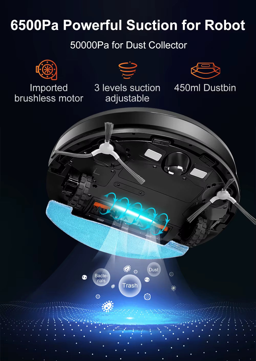 Smart Life Tuya – Robot aspirapolvere con app intelligente e telecomando