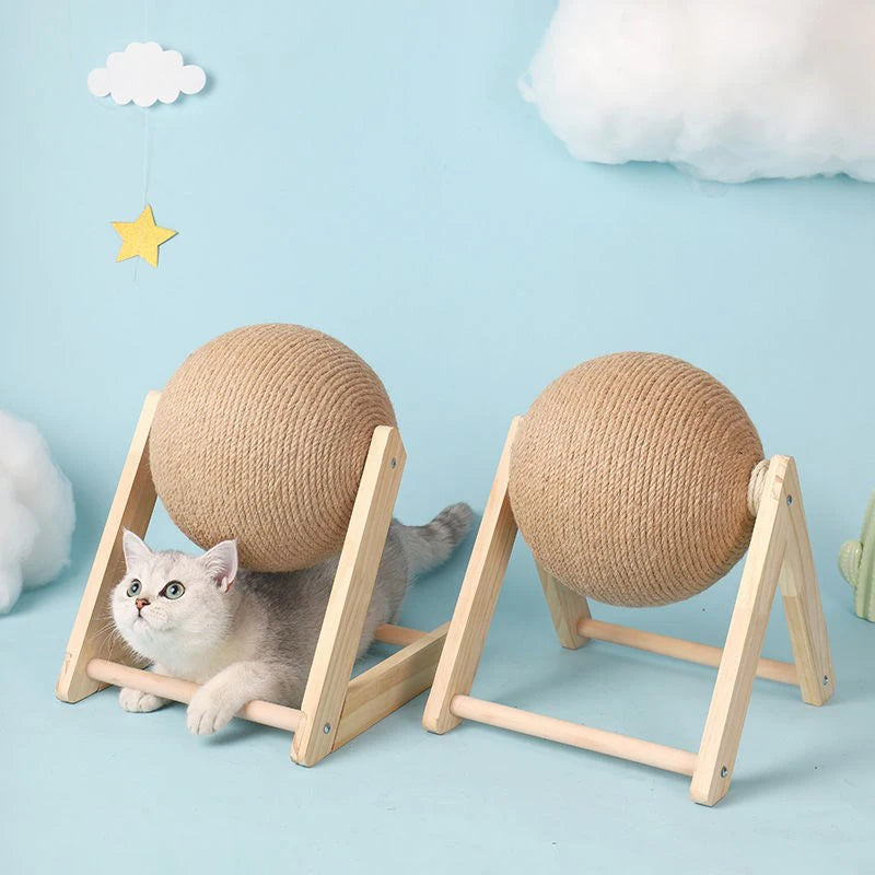 Cat Scratching Ball Sisal Rope Toy Board for Kittens, Grinding Paws, Wear-Resistant Cat Scratcher, Pet Furniture Supplies