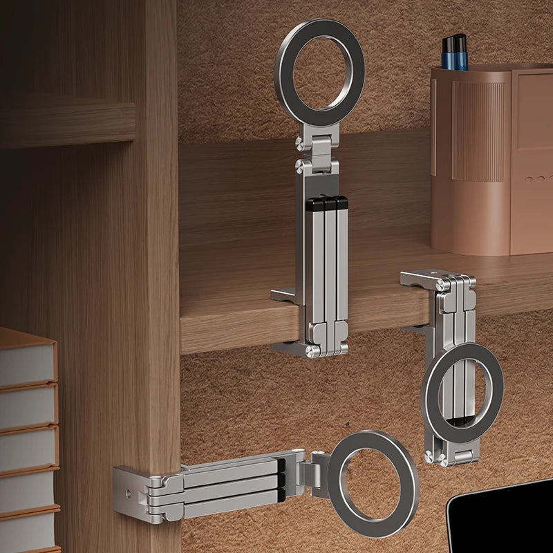 Trepiede Magnetico Pieghevole con Rotazione a 360°, Supporto Tascabile Compatibile con iPhone e Smartphone MagSafe