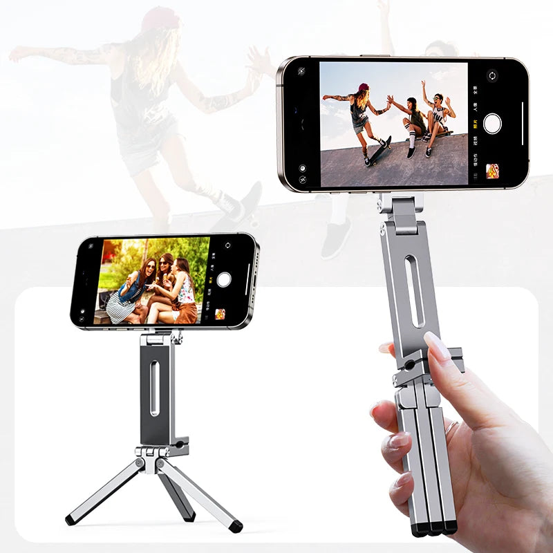 Trepiede Magnetico Pieghevole con Rotazione a 360°, Supporto Tascabile Compatibile con iPhone e Smartphone MagSafe