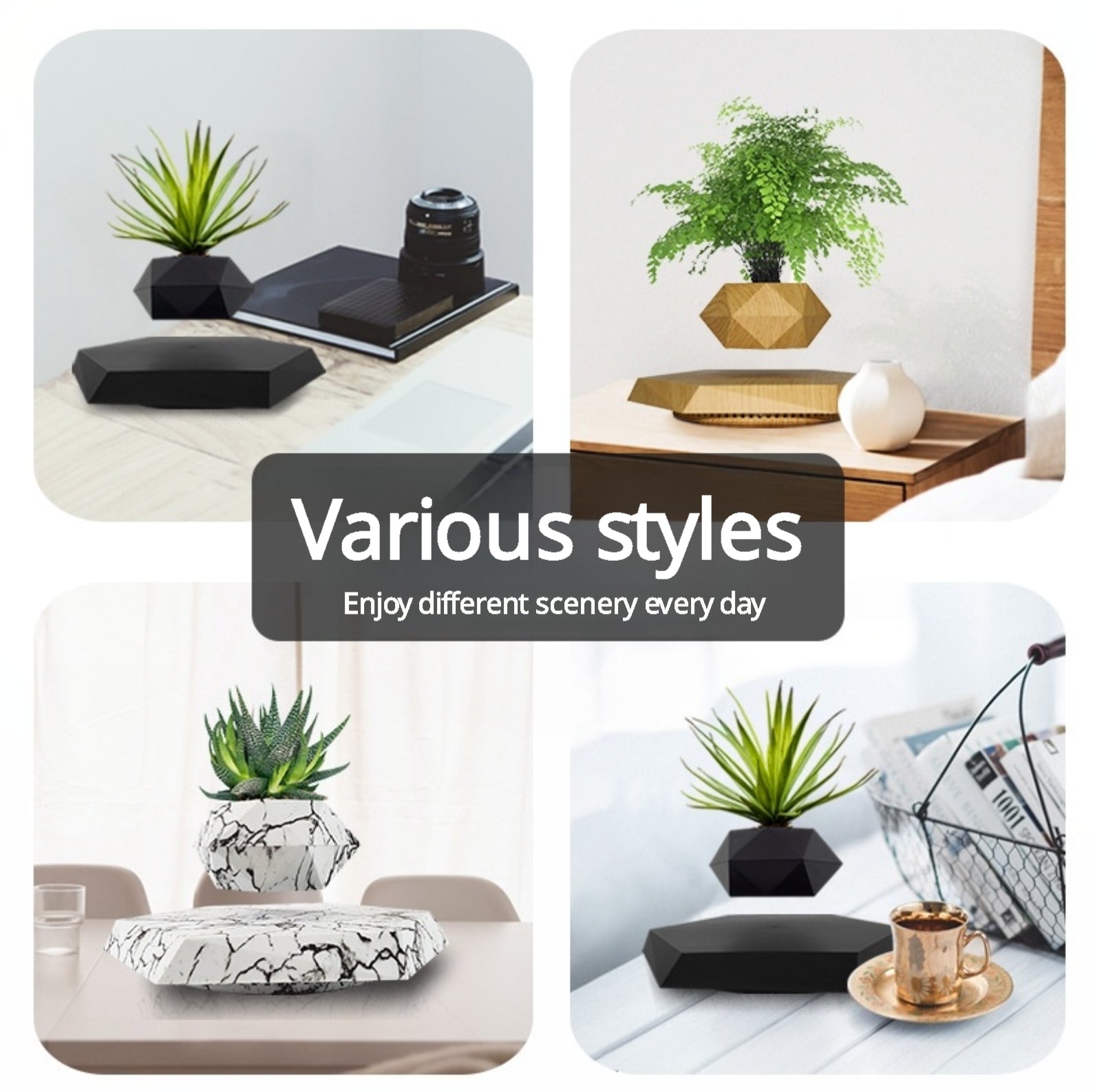 Vaso a Levitazione Magnetica, Fioriera Fluttuante in Stile Nordico per Decorazioni d’Interni e Regali Creativi