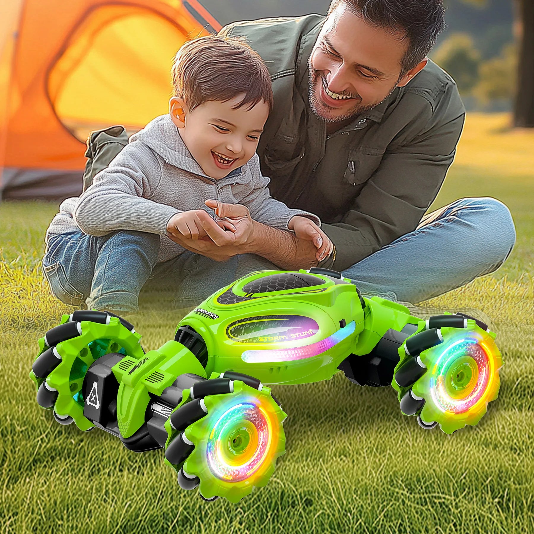 HOSHI Stunt Car – 1611 PRO 2.4GHz Scala 1:18 4WD Twist Drift RC Car con orologio e telecomando, giocattoli per bambini