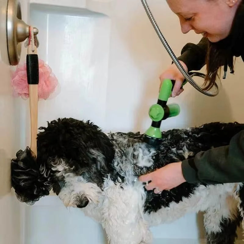 Pet Shower Nozzle 3 Mode Adjustable Multi-Use Dog Shower Gun with Hose, Foam Soap Sprayer for Pet Bath, Car Wash and Cleaning Tools