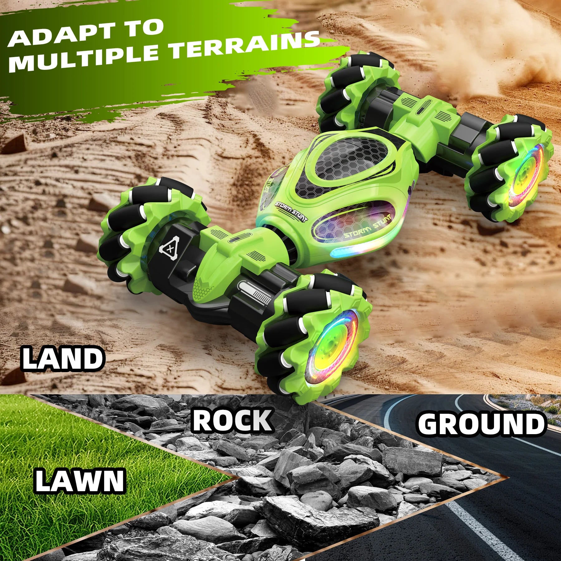 HOSHI Stunt Car – 1611 PRO 2.4GHz Scala 1:18 4WD Twist Drift RC Car con orologio e telecomando, giocattoli per bambini