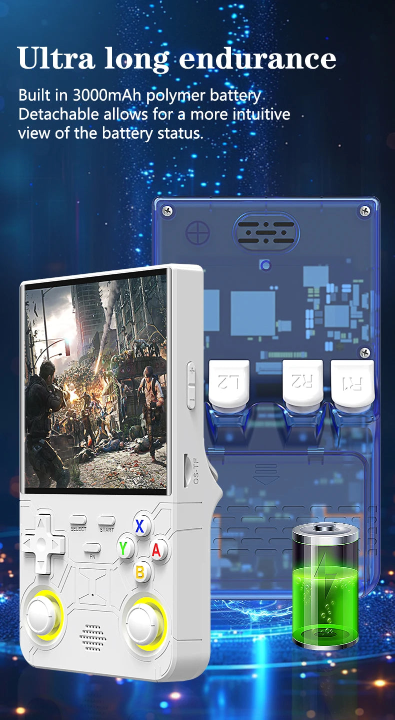 Console R36 – Ultra Retro Handheld, display da 4,0", sistema Linux open source, 128 GB di spazio di archiviazione, lettore di videogiochi portatile